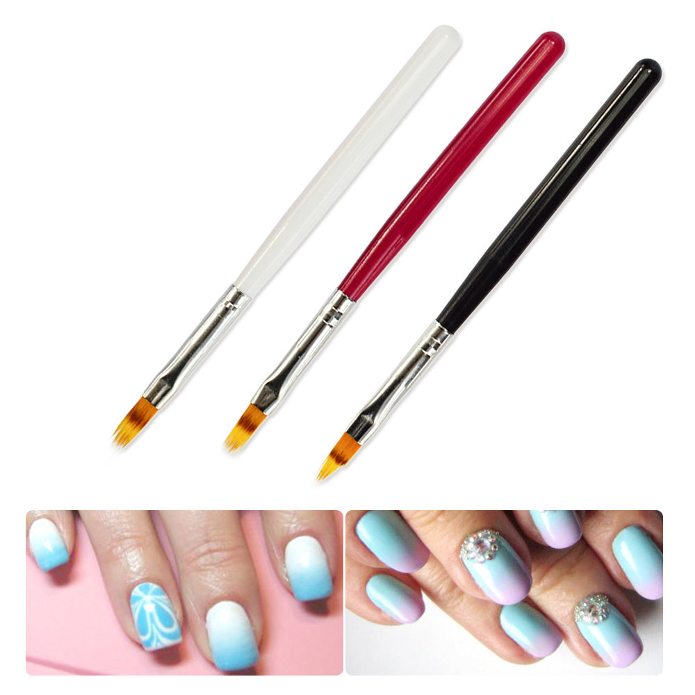 JMT-382410 Nail Art Smudge Pen for UV Gel Manicure - Precision Brush and Wood Handle