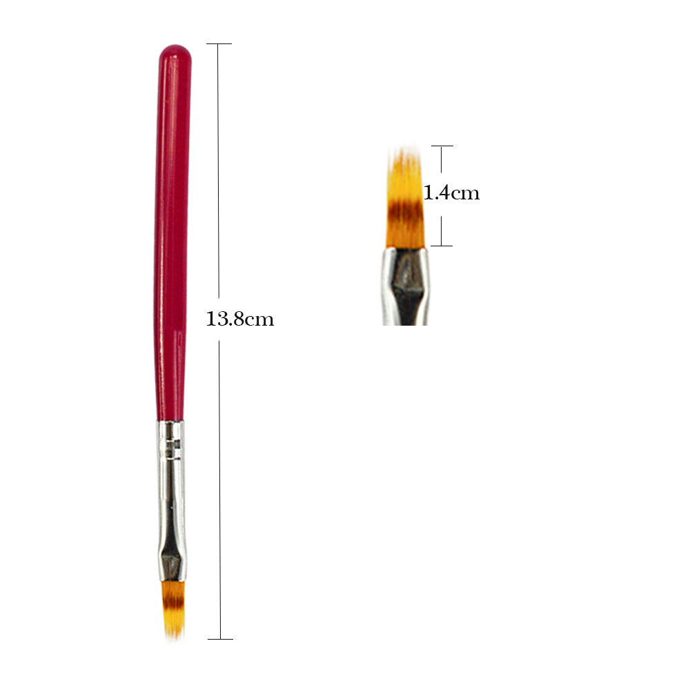 JMT-382410 Nail Art Smudge Pen for UV Gel Manicure - Precision Brush and Wood Handle