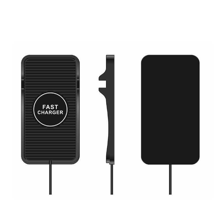 JMT-382794 Wireless Car Charging Pad with Quick Charge Capability - 5W/7.5W/10W Output, Compact Design, Black