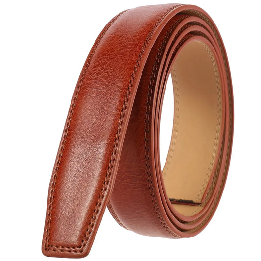 JMT-382858 Genuine Cowhide Leather 3cm Automatic Buckle Ratchet Belt LY31-3370