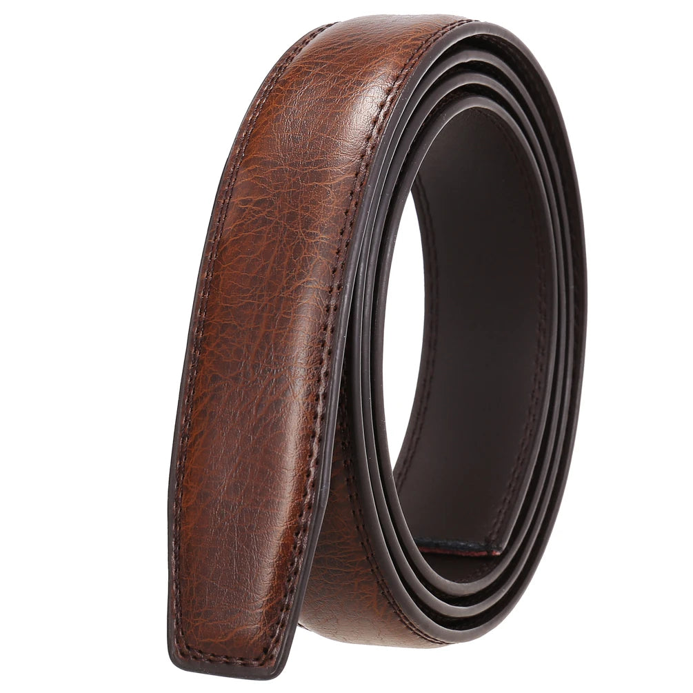 JMT-382858 Genuine Cowhide Leather 3cm Automatic Buckle Ratchet Belt LY31-3370