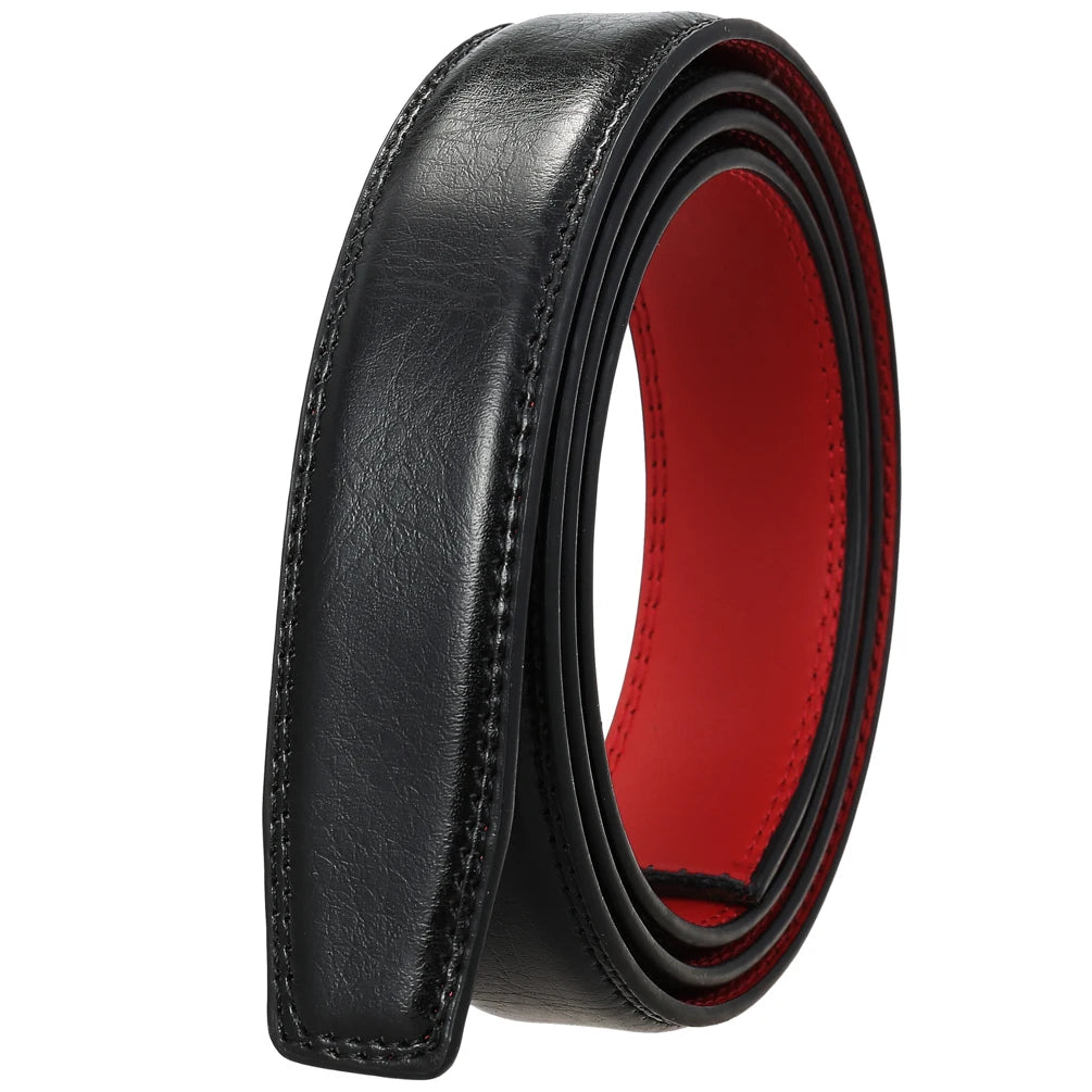 JMT-382858 Genuine Cowhide Leather 3cm Automatic Buckle Ratchet Belt LY31-3370
