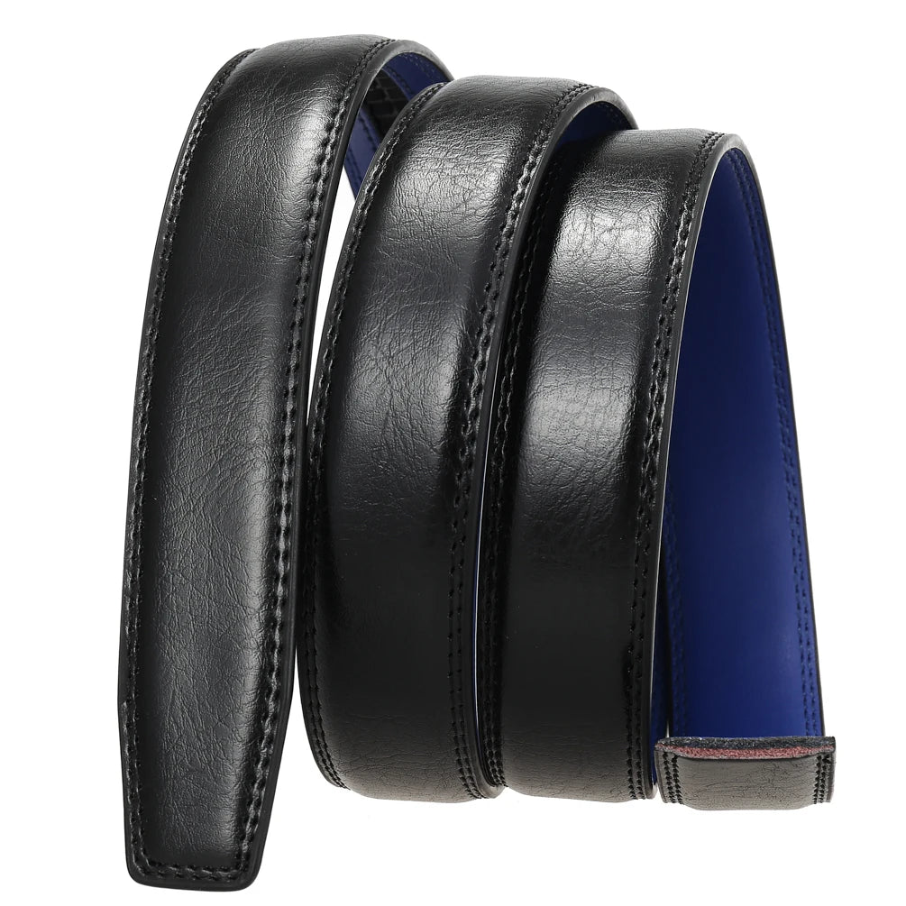 JMT-382858 Genuine Cowhide Leather 3cm Automatic Buckle Ratchet Belt LY31-3370