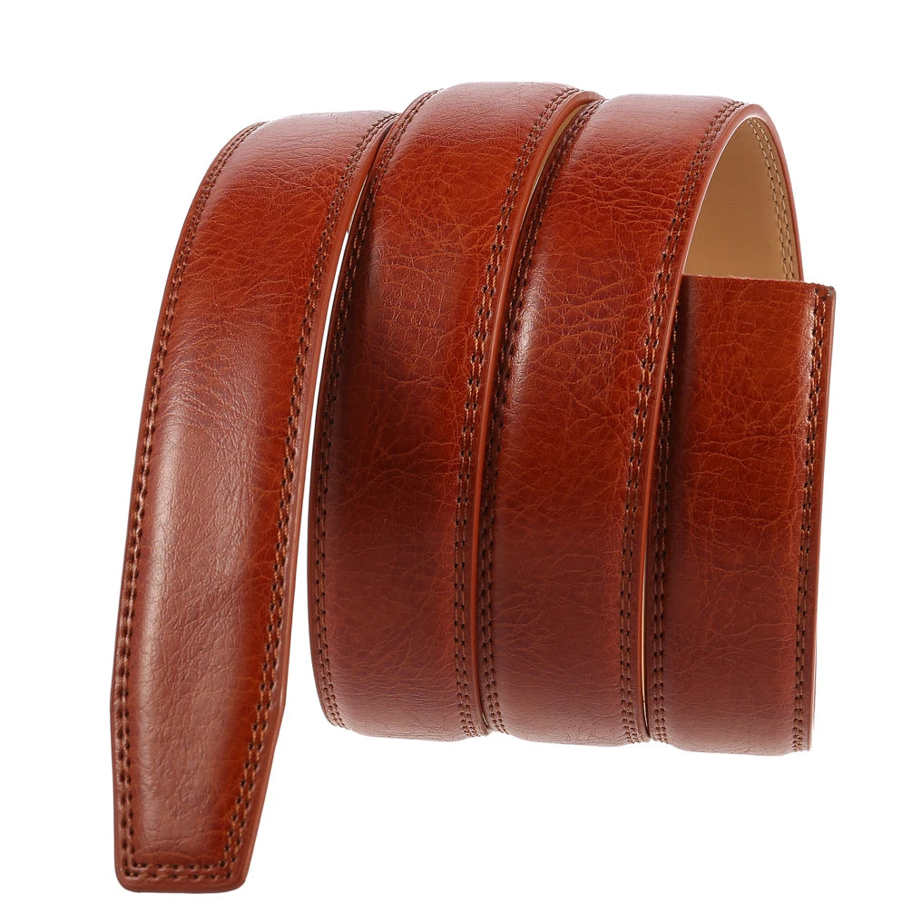 JMT-382858 Genuine Cowhide Leather 3cm Automatic Buckle Ratchet Belt LY31-3370
