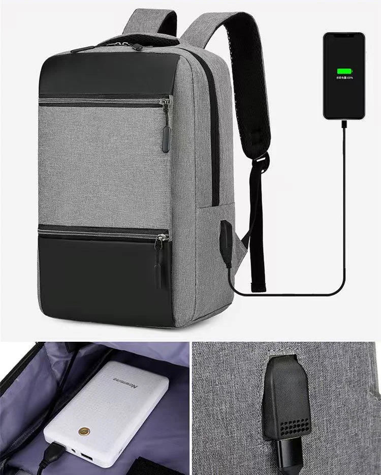 JMT-383434 High Capacity Waterproof Laptop Backpack with USB Charging Port