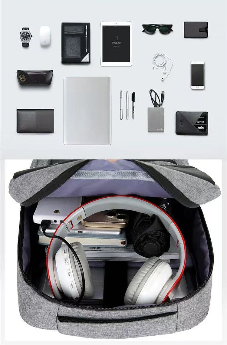 JMT-383434 High Capacity Waterproof Laptop Backpack with USB Charging Port