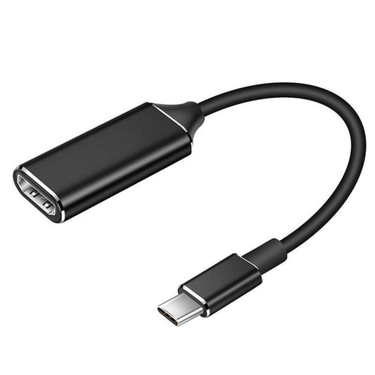 JMT-383434 Type-C to HDMI Adapter Cable, 0.2m Copper Core for Mobile Devices and TVs, Black