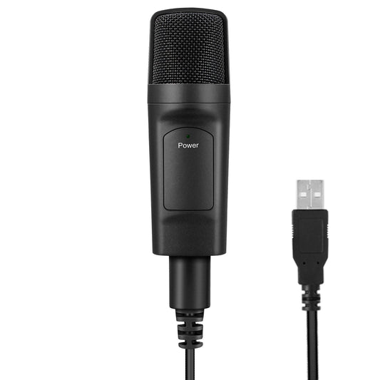 JMT-383434 USB Condenser Microphone for Desktop Live Recording - Omnidirectional Sound with Noise Reduction and Plug & Play Compatibility