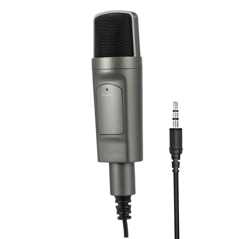 JMT-383434 USB Condenser Microphone for Desktop Live Recording - Omnidirectional Sound with Noise Reduction and Plug & Play Compatibility