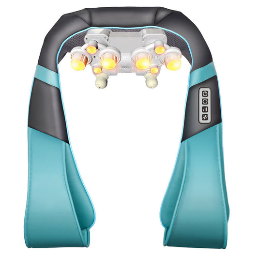 JMT-383498 Shiatsu Neck and Shoulder Massager with Heat and Adjustable Intensity, U-Shaped Design for Muscle Relief