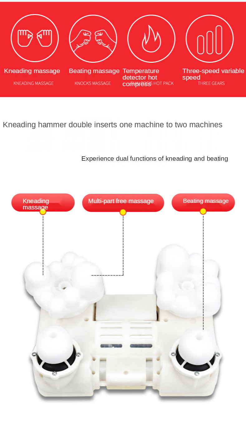 JMT-383498 Shiatsu Neck and Shoulder Massager with Heat and Adjustable Intensity, U-Shaped Design for Muscle Relief