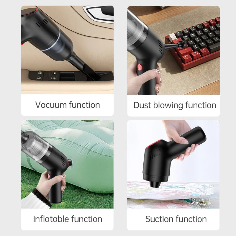 JMT-383562 Cordless Handheld Vacuum Cleaner with Blower and Air Pump Function for Cars