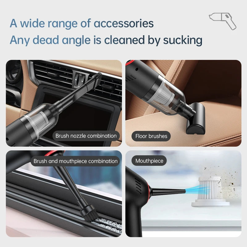 JMT-383562 Cordless Handheld Vacuum Cleaner with Blower and Air Pump Function for Cars