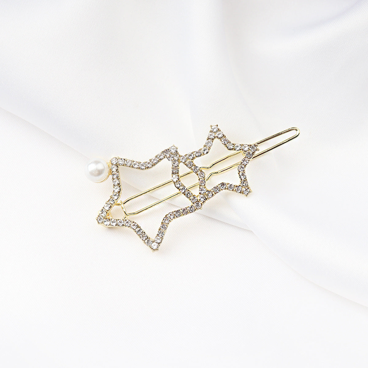 JMT-383626 Chic Alloy Rhinestone Hairpin with Alphabet Design for Women