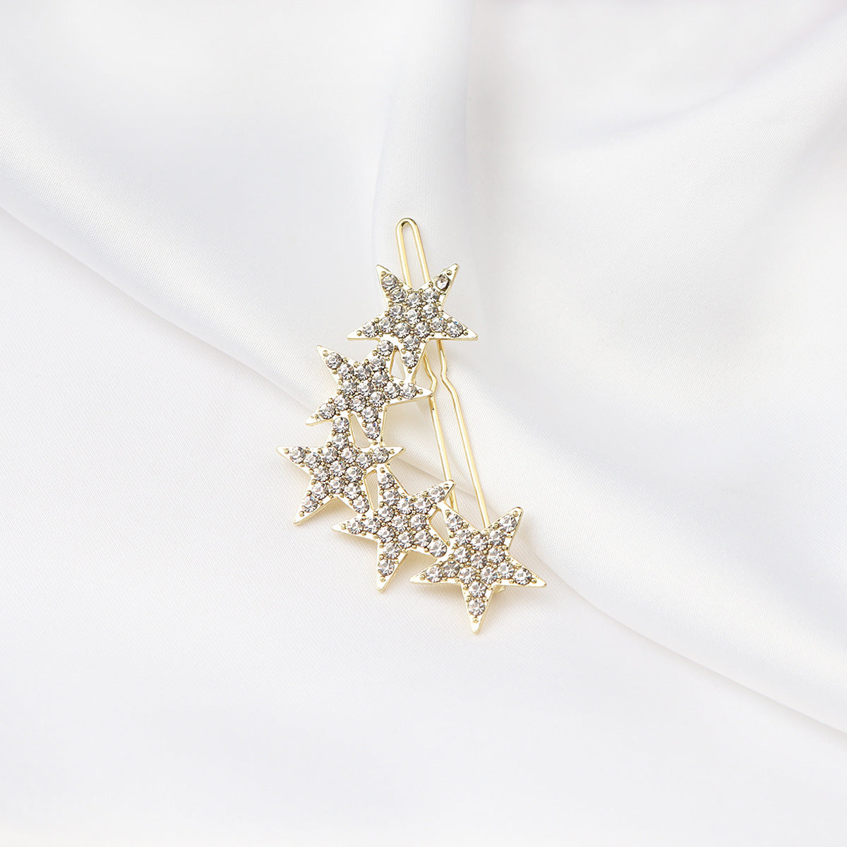 JMT-383626 Chic Alloy Rhinestone Hairpin with Alphabet Design for Women