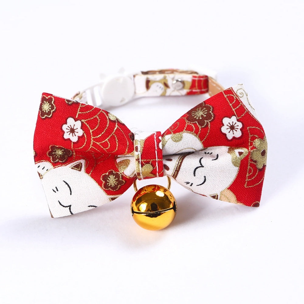 JMT-383754 Shiba Inu Cartoon Pattern Adjustable Pet Bow Tie - Nylon, 17-30cm