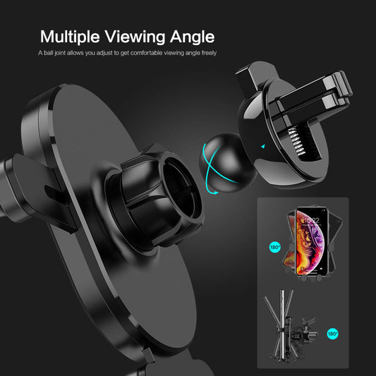 JMT-384266 360-Degree Gravity Car Phone Holder for 4.7-6.5 Inch Devices, Automatic Lock Air Outlet Bracket
