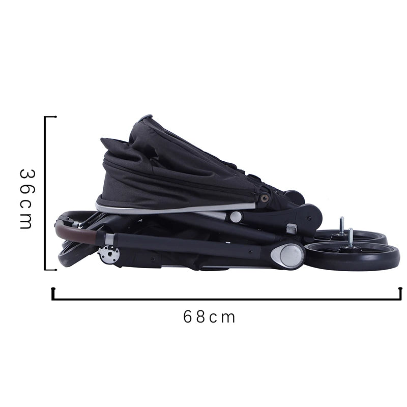 JMT-384394 Foldable 3-in-1 Baby Stroller with Sleep Basket Mode