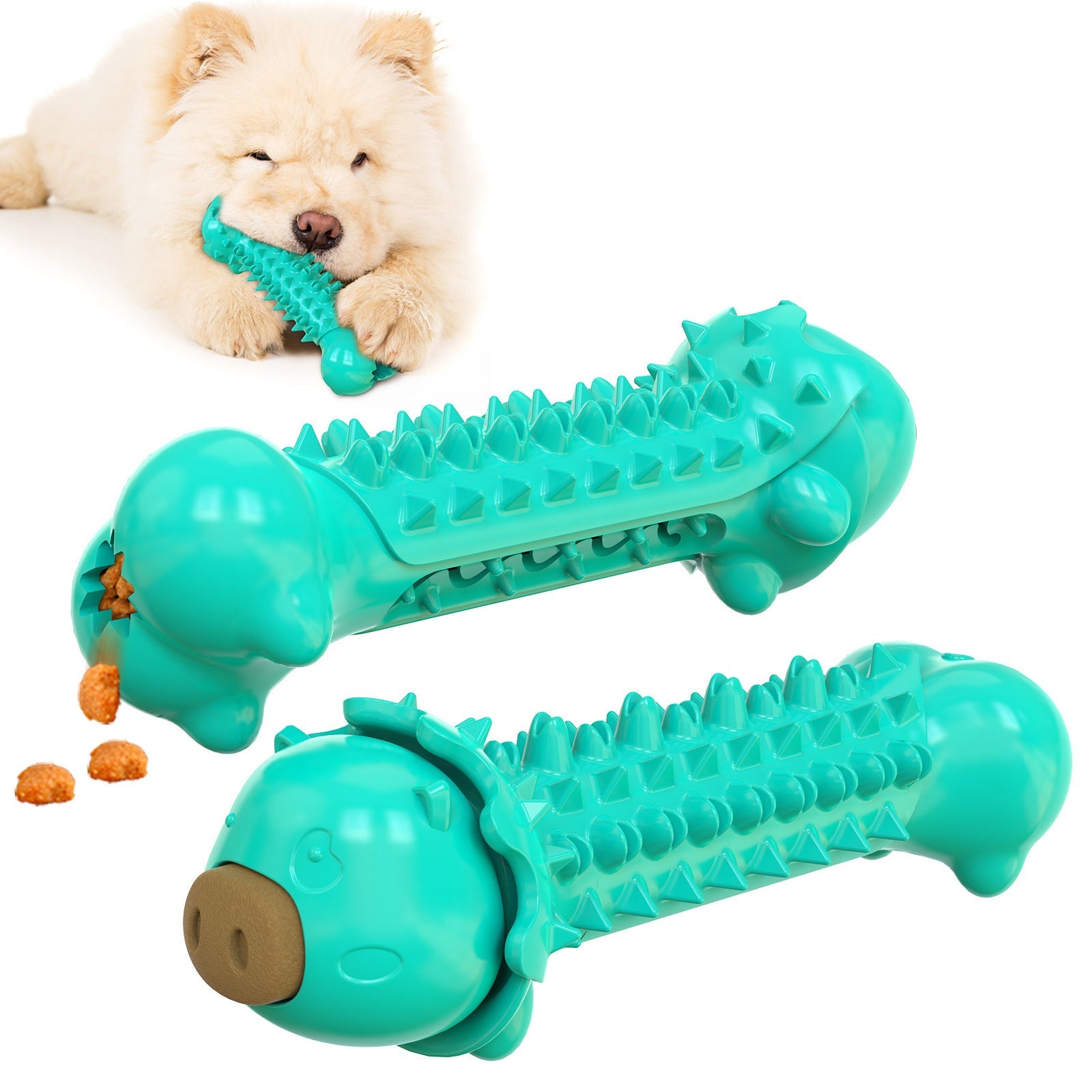 JMT-384394 Molar Stick TPR Dog Toothbrush and Leakage Toy - Durable Bite Toy for Pets