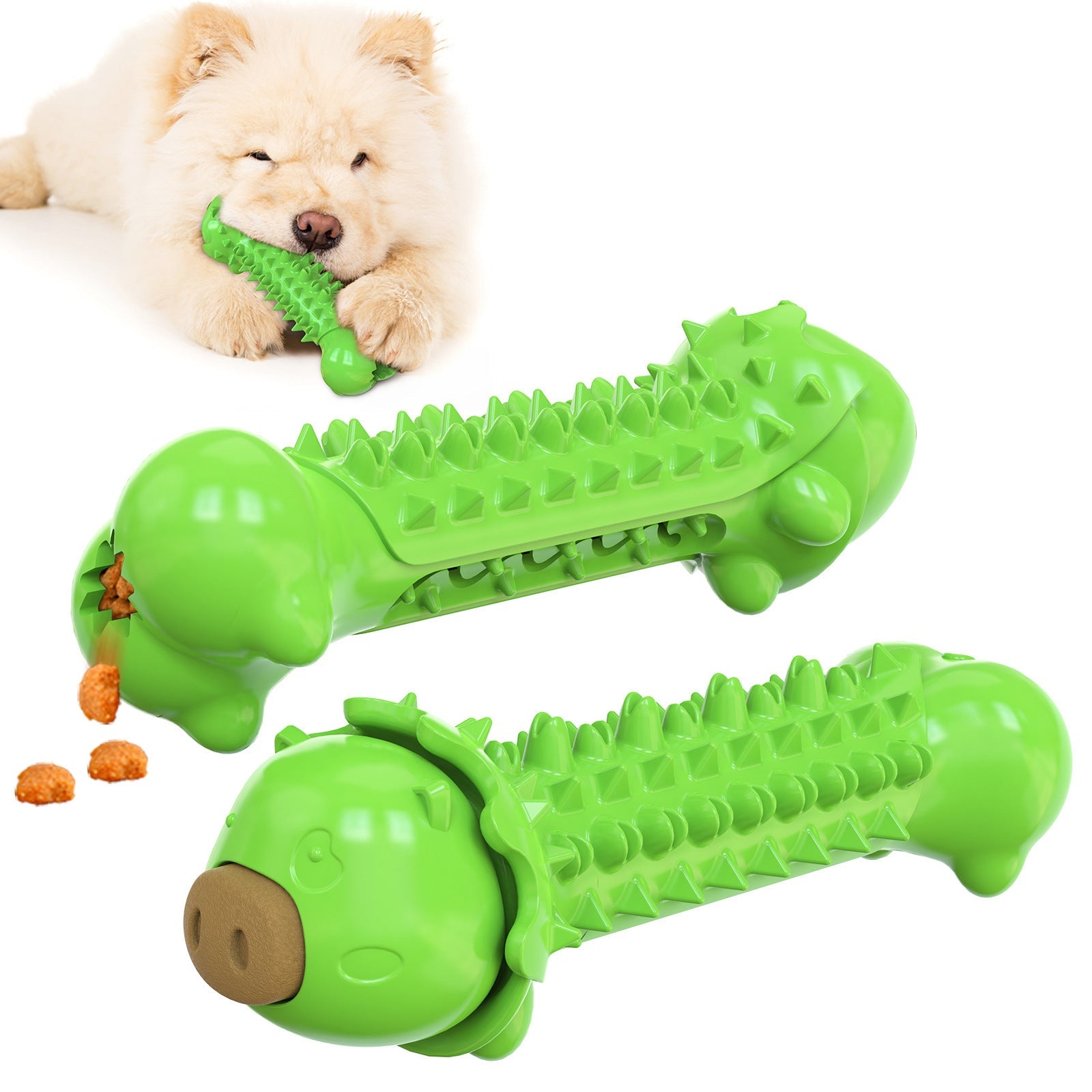 JMT-384394 Molar Stick TPR Dog Toothbrush and Leakage Toy - Durable Bite Toy for Pets