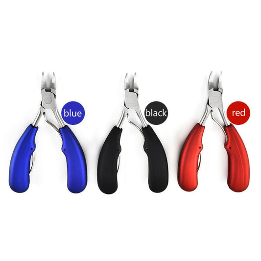 JMT-384714 Precision Stainless Steel Nail Clipper Set for All Skin Types - Available in Black, Red, and Blue