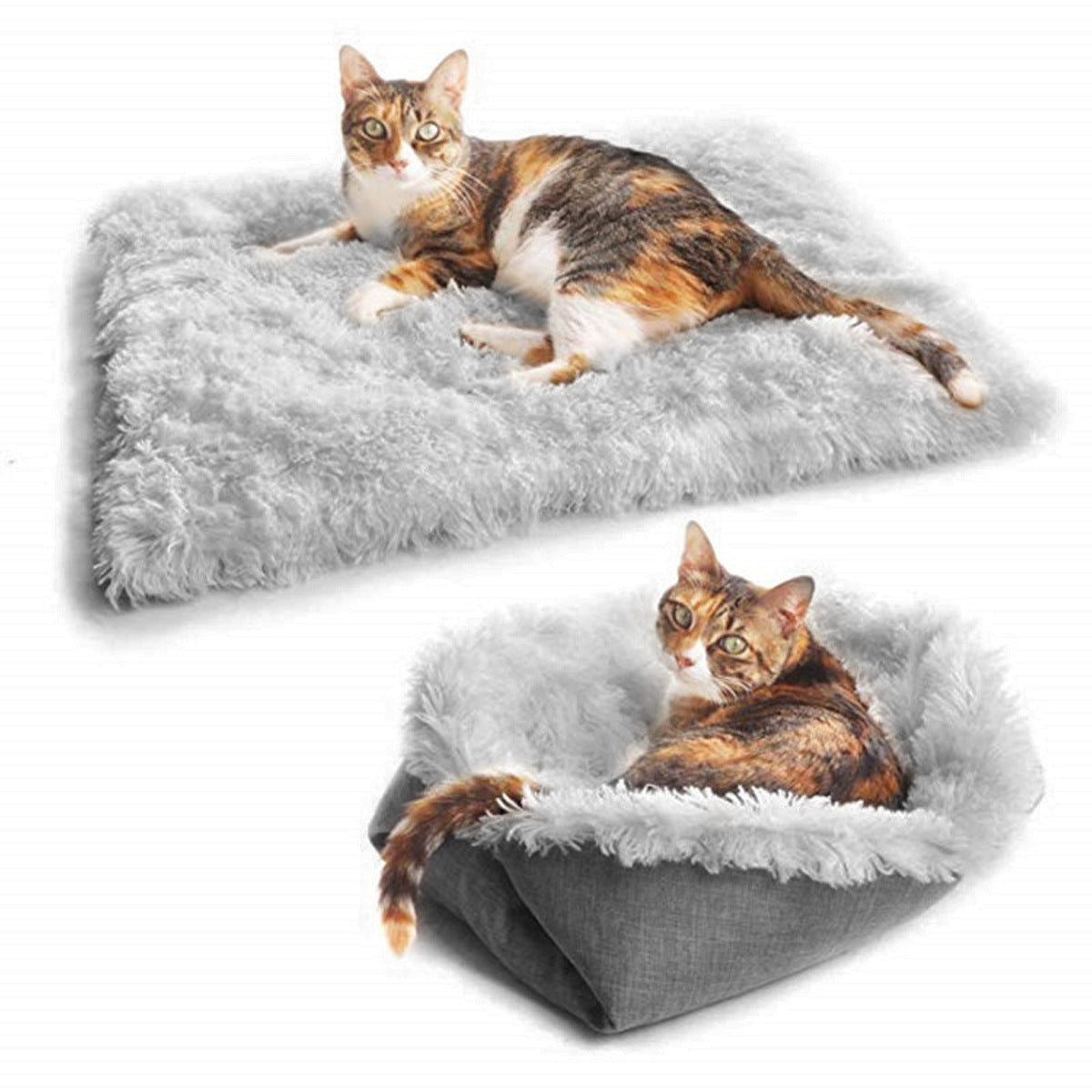 JMT-384714 Soft Fleece Pet Bed Mat for Dogs and Cats - Warm, Foldable Cushion for Cozy Sleep
