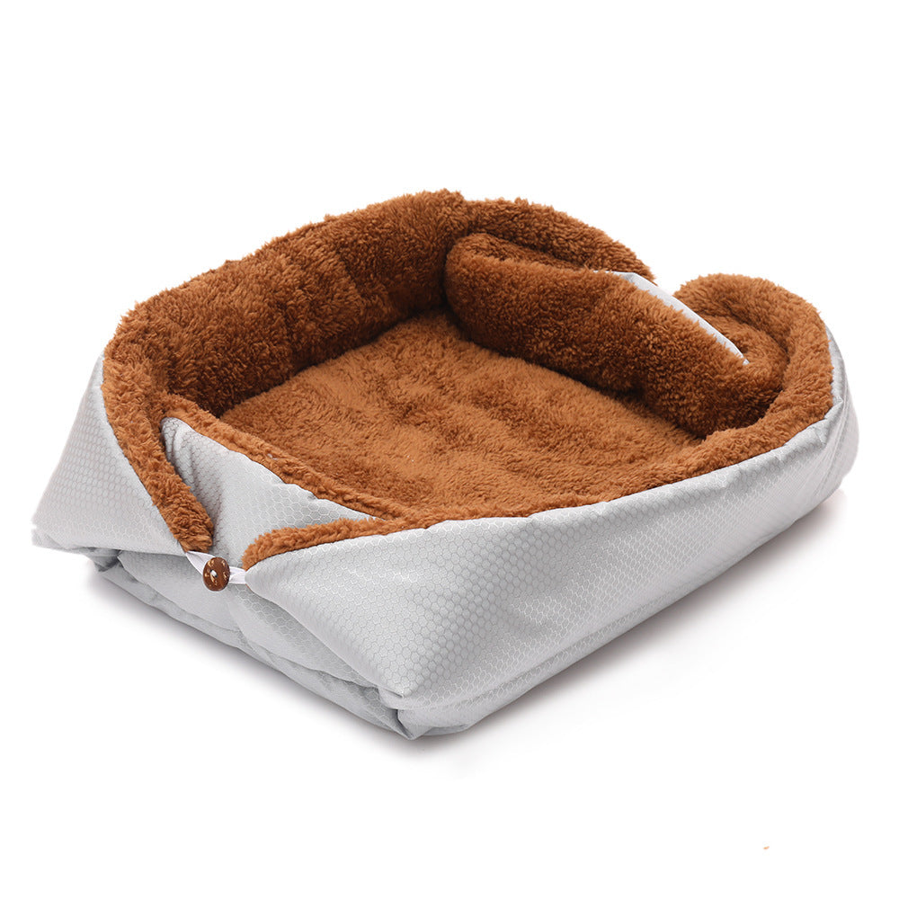JMT-384714 Soft Fleece Pet Bed Mat for Dogs and Cats - Warm, Foldable Cushion for Cozy Sleep