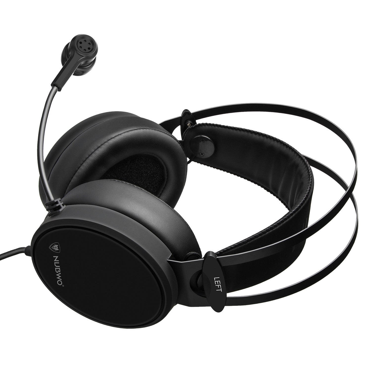 JMT-384906 Wired Headset with Heavy Bass for Gaming and Communication - 3.5mm Jack, Including Microphone, 50mm Speakers, Comfortable Design