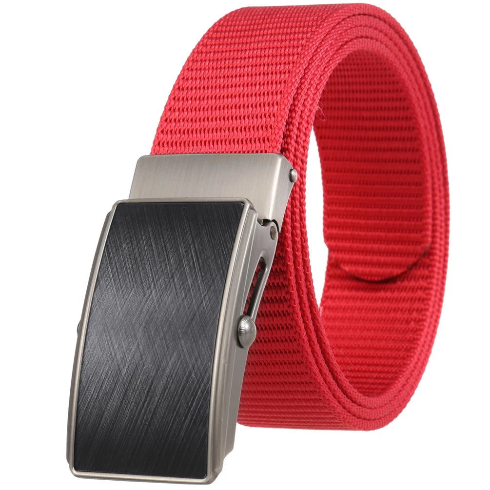 JMT-385162 Men's Leather and Nylon Belt Strap with Buckles - Model Ly36-23558-1
