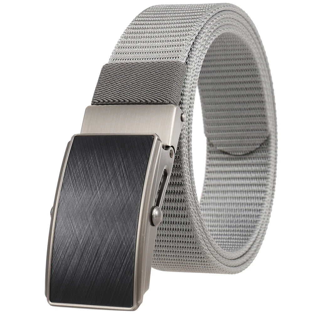 JMT-385162 Men's Leather and Nylon Belt Strap with Buckles - Model Ly36-23558-1