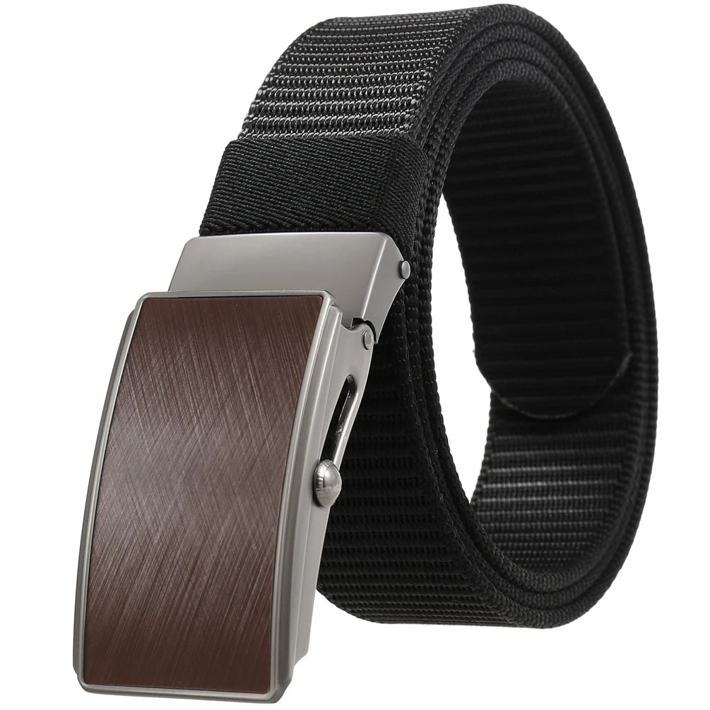 JMT-385162 Men's Leather and Nylon Belt Strap with Buckles - Model Ly36-23558-1
