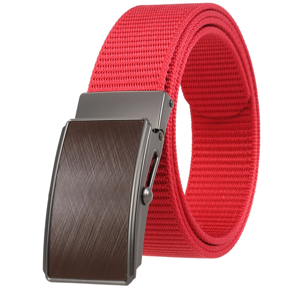 JMT-385162 Men's Leather and Nylon Belt Strap with Buckles - Model Ly36-23558-1