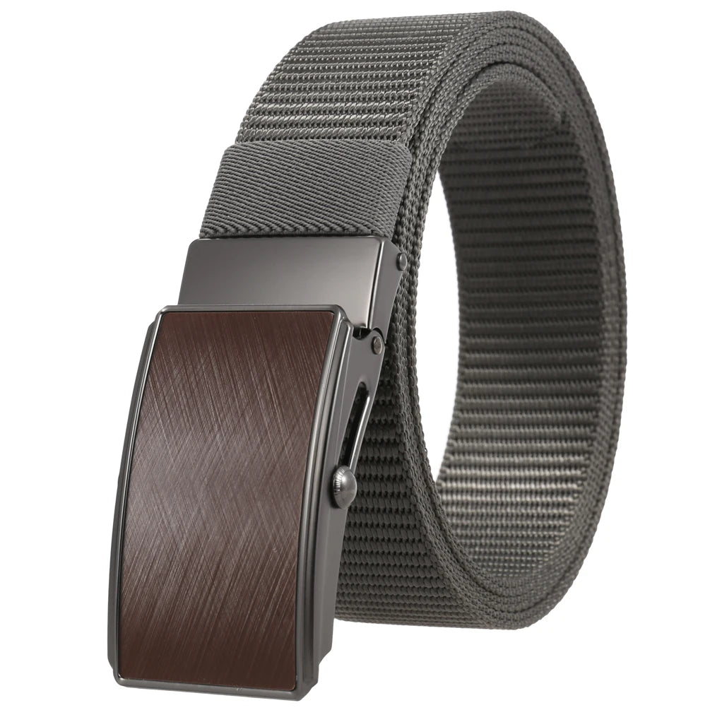 JMT-385162 Men's Leather and Nylon Belt Strap with Buckles - Model Ly36-23558-1
