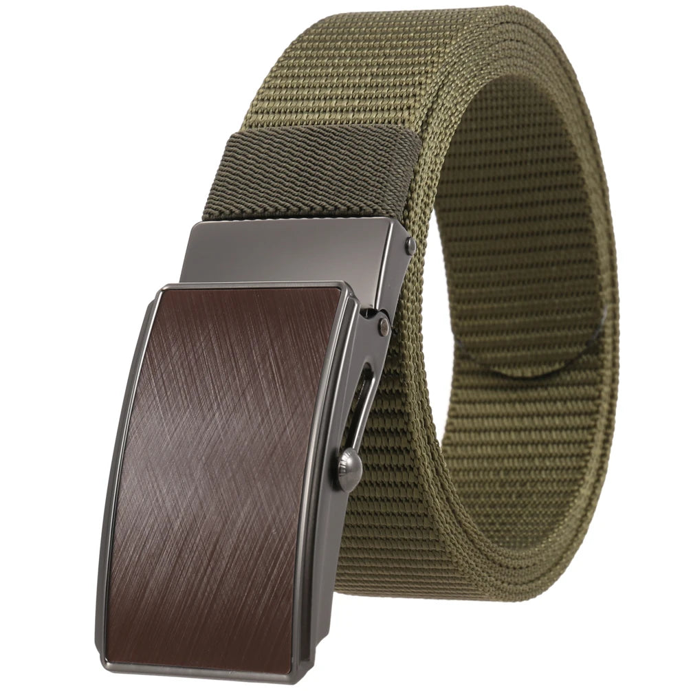 JMT-385162 Men's Leather and Nylon Belt Strap with Buckles - Model Ly36-23558-1
