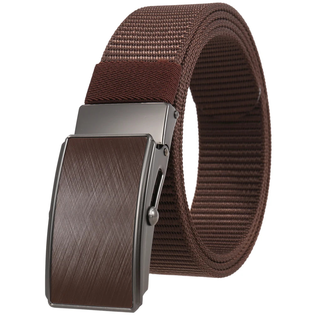 JMT-385162 Men's Leather and Nylon Belt Strap with Buckles - Model Ly36-23558-1