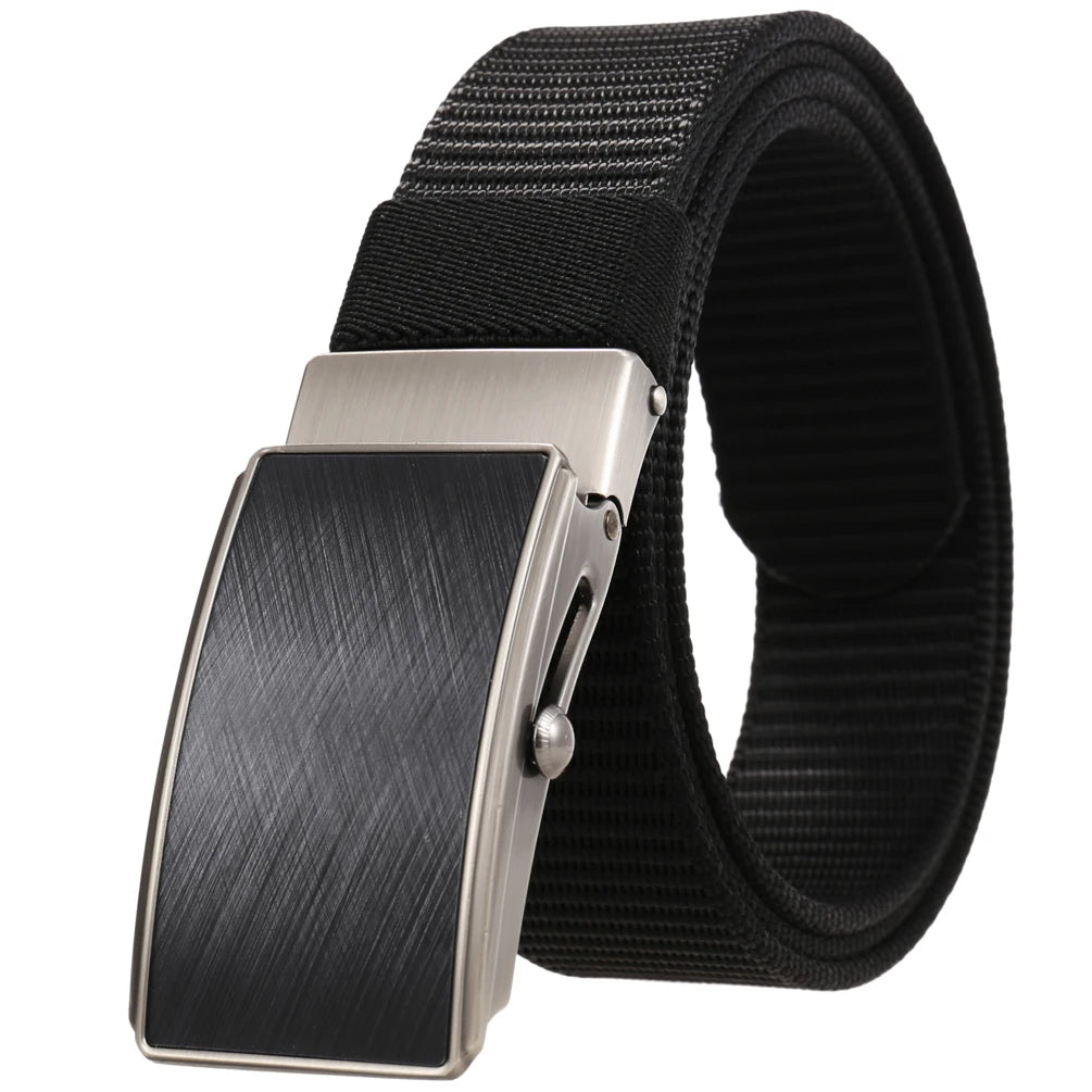 JMT-385162 Men's Leather and Nylon Belt Strap with Buckles - Model Ly36-23558-1