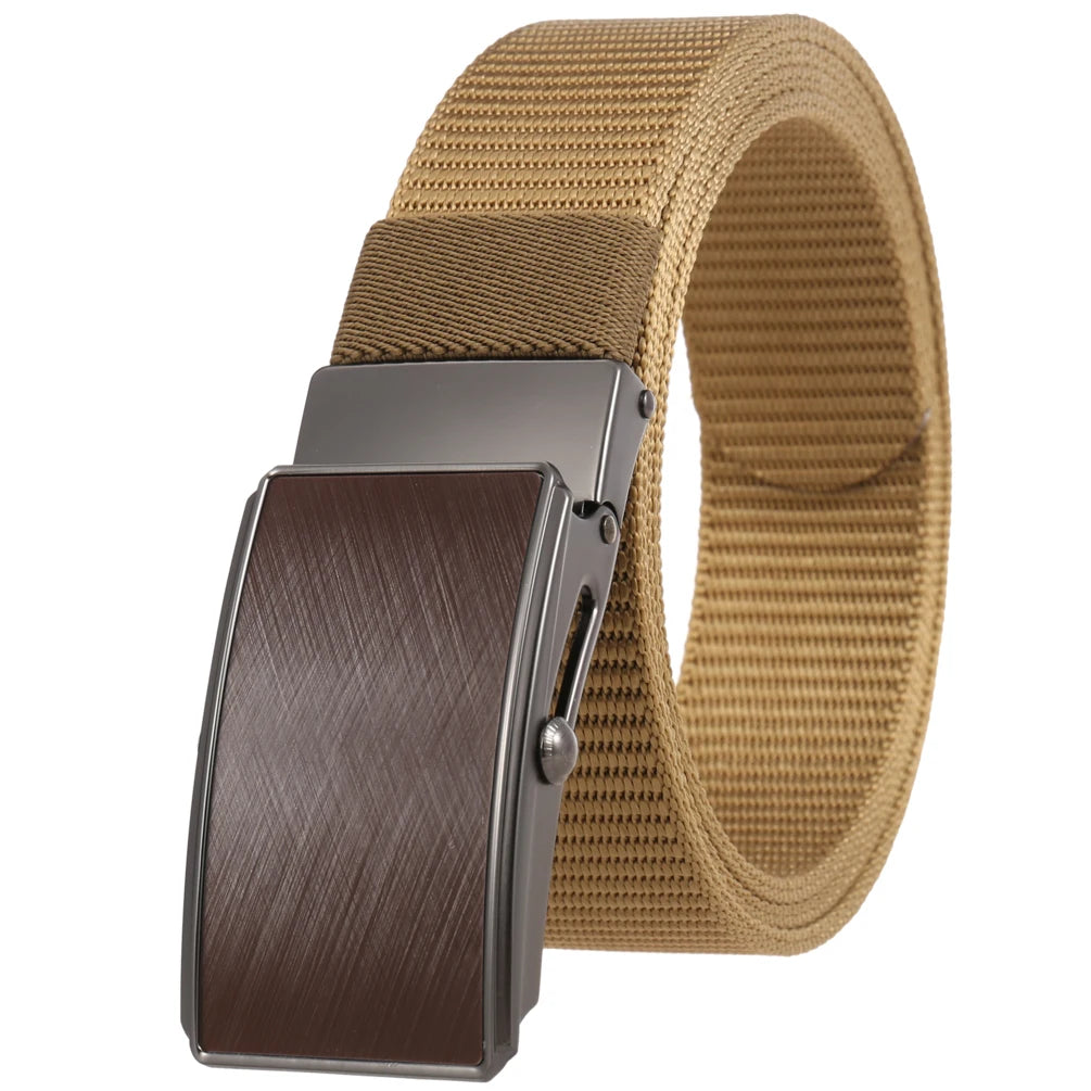 JMT-385162 Men's Leather and Nylon Belt Strap with Buckles - Model Ly36-23558-1