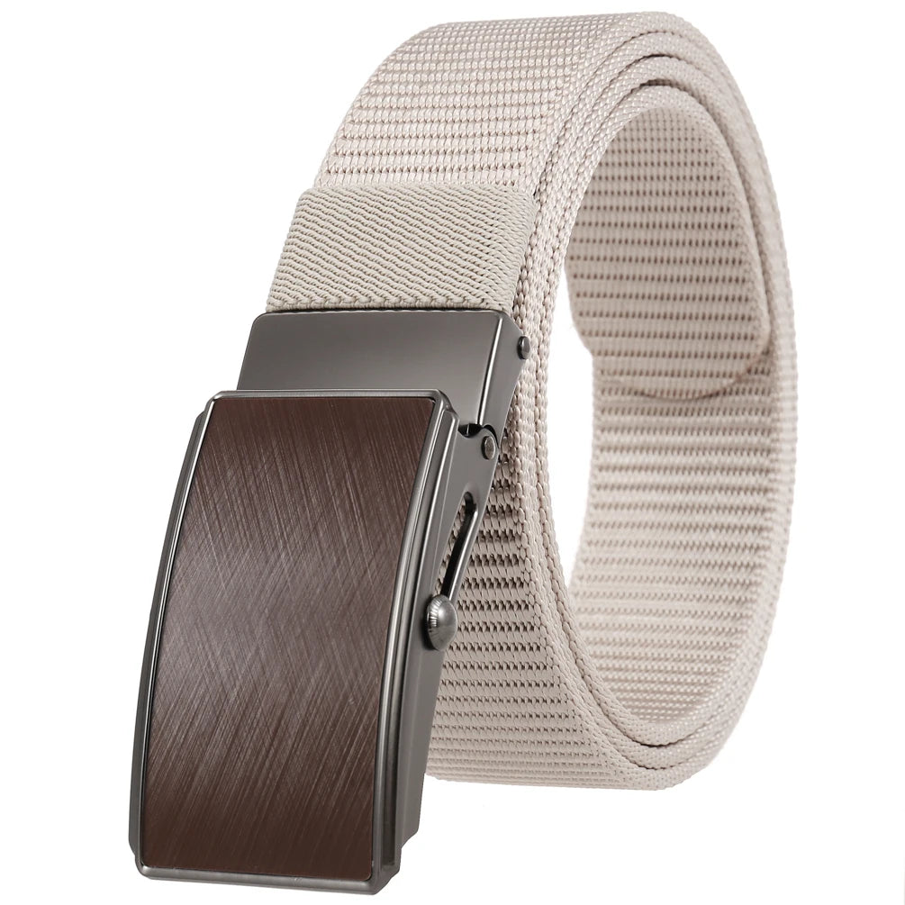 JMT-385162 Men's Leather and Nylon Belt Strap with Buckles - Model Ly36-23558-1