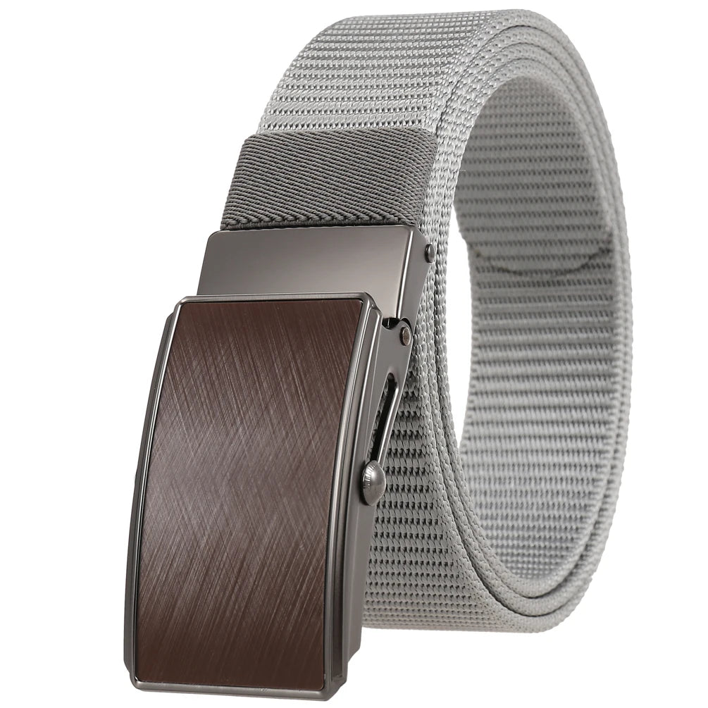 JMT-385162 Men's Leather and Nylon Belt Strap with Buckles - Model Ly36-23558-1