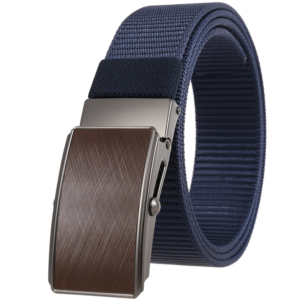 JMT-385162 Men's Leather and Nylon Belt Strap with Buckles - Model Ly36-23558-1