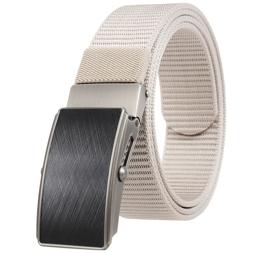 JMT-385162 Men's Leather and Nylon Belt Strap with Buckles - Model Ly36-23558-1