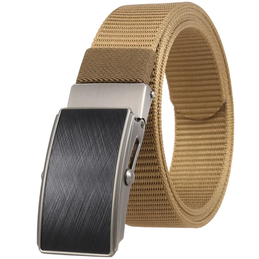 JMT-385162 Men's Leather and Nylon Belt Strap with Buckles - Model Ly36-23558-1
