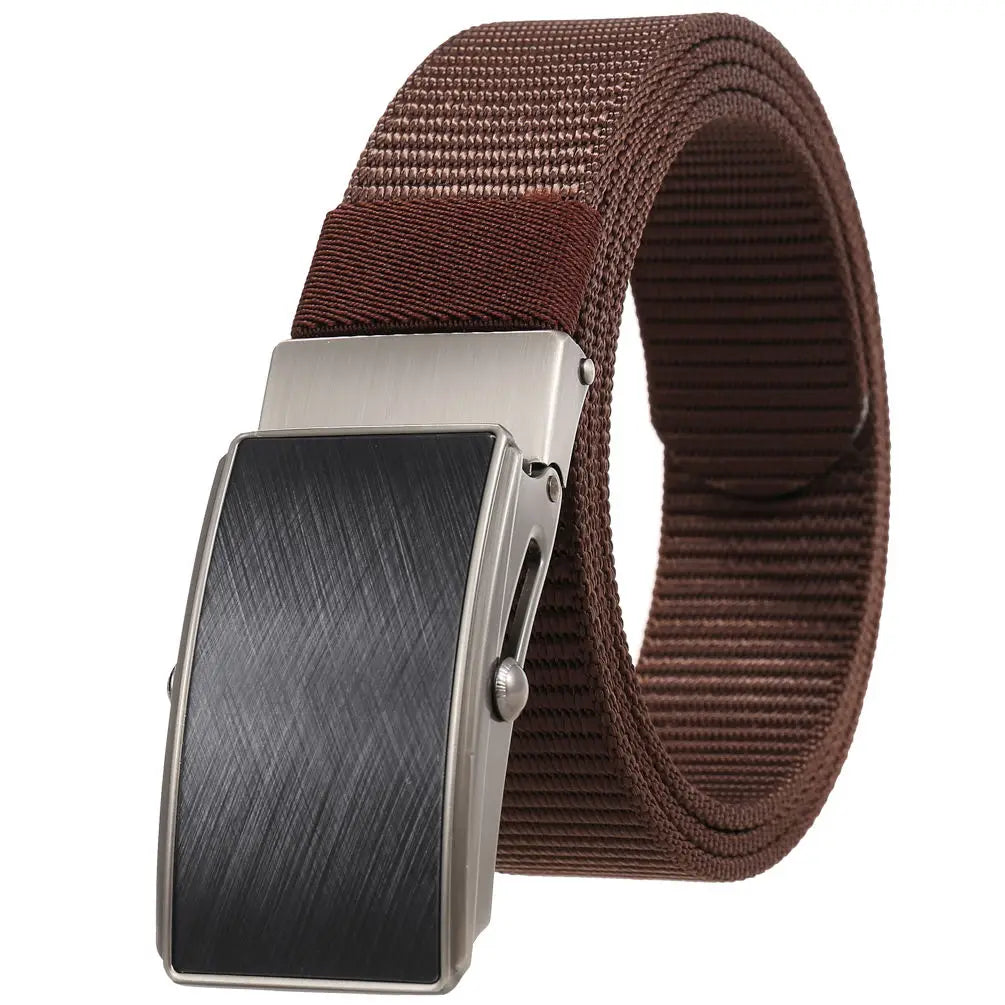JMT-385162 Men's Leather and Nylon Belt Strap with Buckles - Model Ly36-23558-1