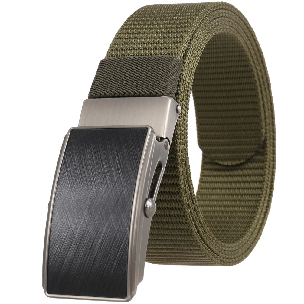 JMT-385162 Men's Leather and Nylon Belt Strap with Buckles - Model Ly36-23558-1