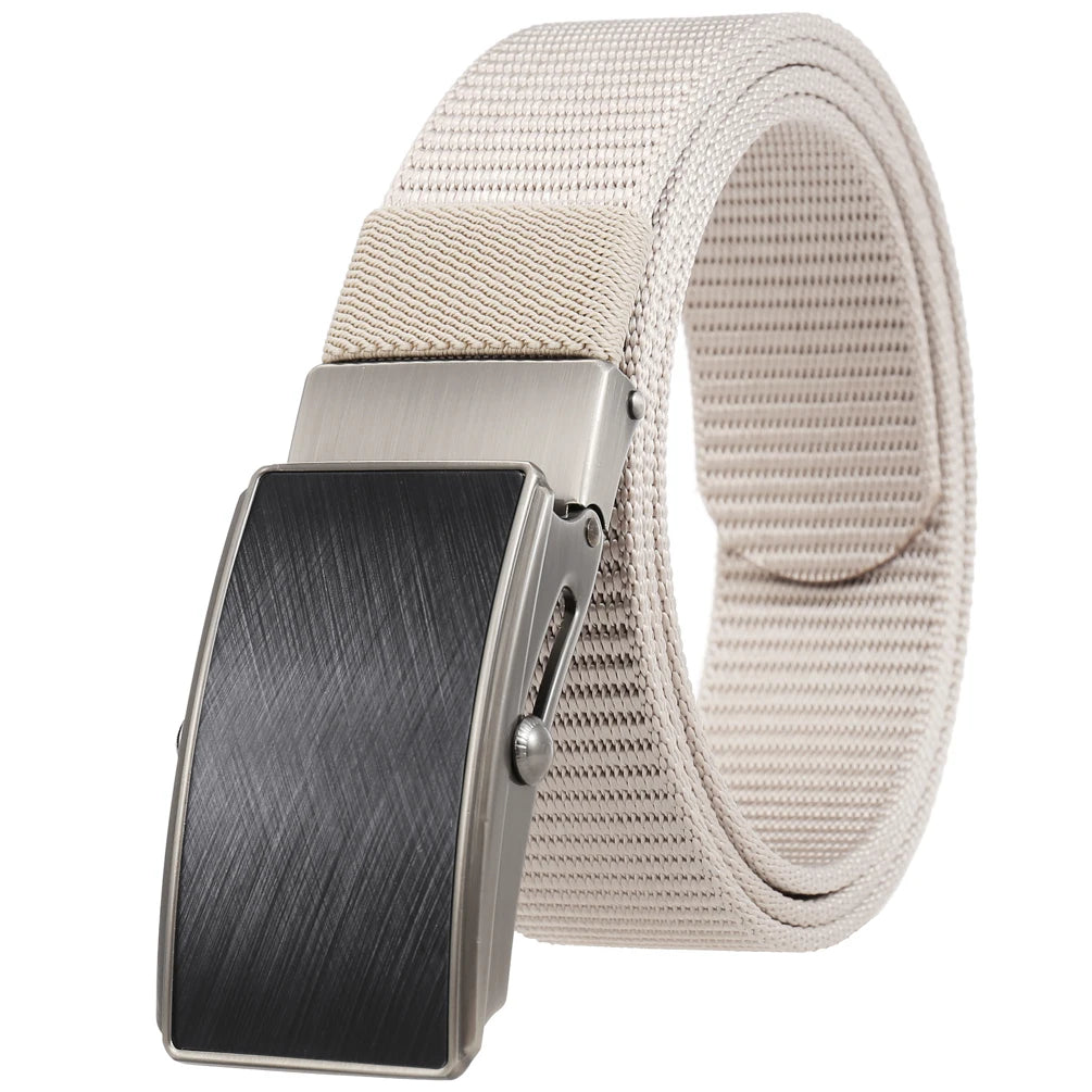 JMT-385162 Men's Leather and Nylon Belt Strap with Buckles - Model Ly36-23558-1