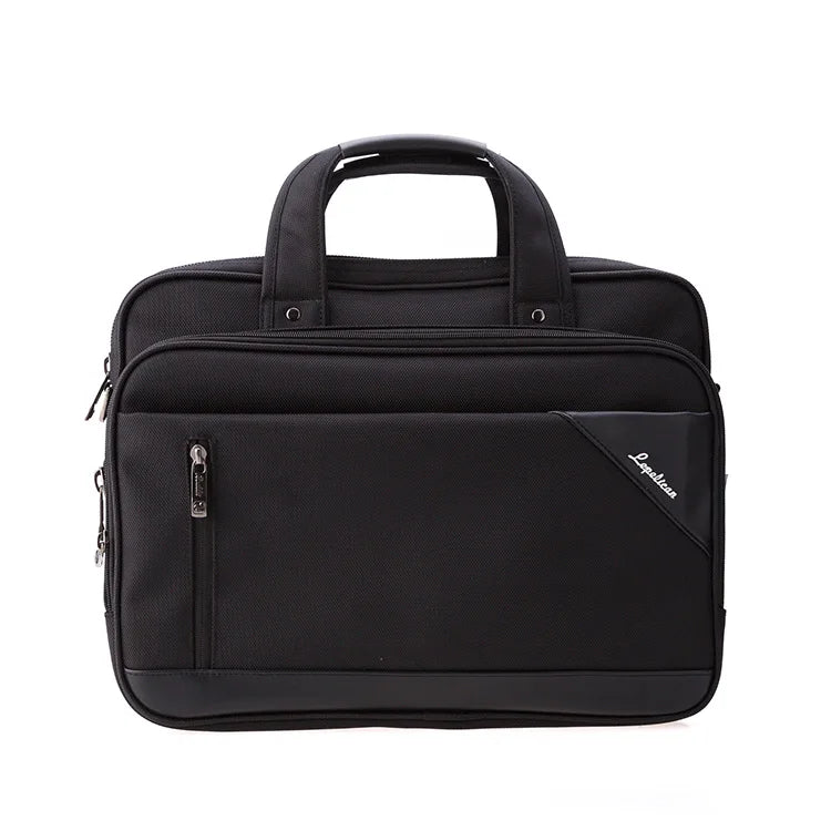 JMT-385226 Multi-Compartment Waterproof Laptop Messenger Bag with PU Trim