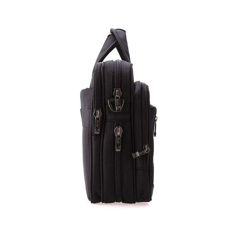 JMT-385226 Multi-Compartment Waterproof Laptop Messenger Bag with PU Trim