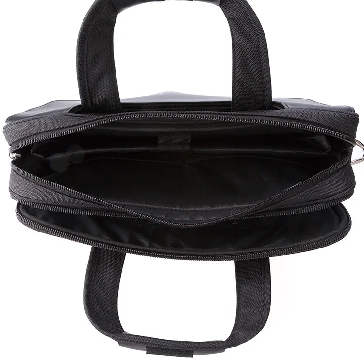 JMT-385226 Multi-Compartment Waterproof Laptop Messenger Bag with PU Trim