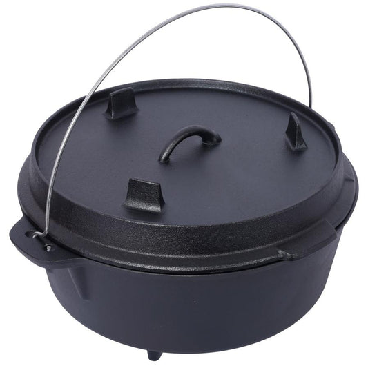 JMT-385290 Portable Deep Cooking Pot with Legs for Campfire and Grill Cooking