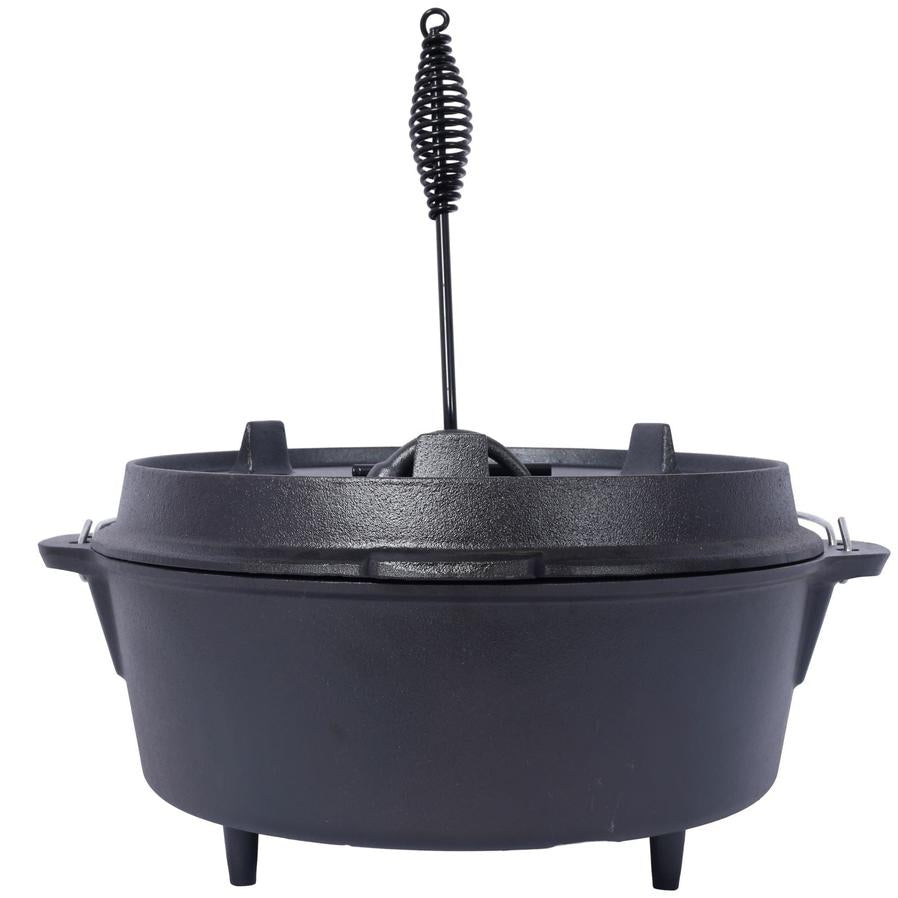 JMT-385290 Portable Deep Cooking Pot with Legs for Campfire and Grill Cooking